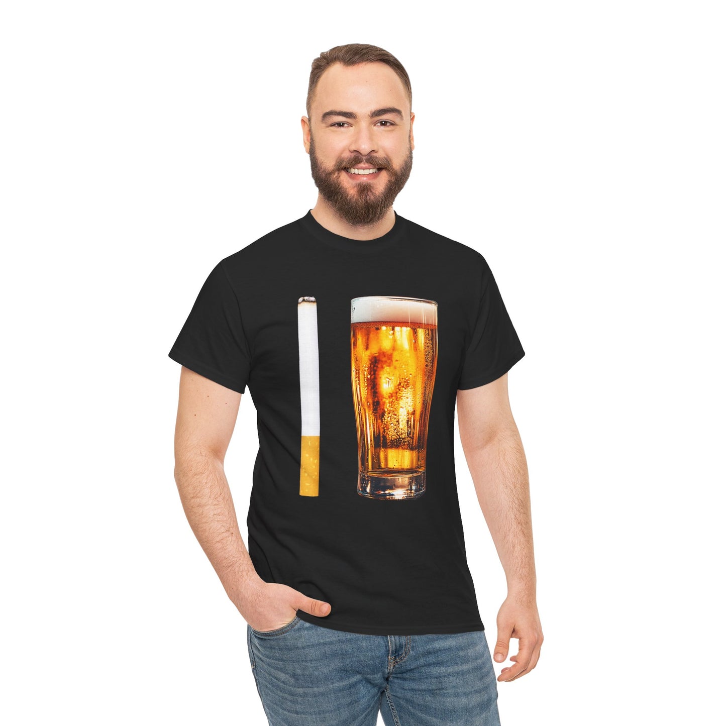 CIGARETTE BEER GRAPHIC SHIRT