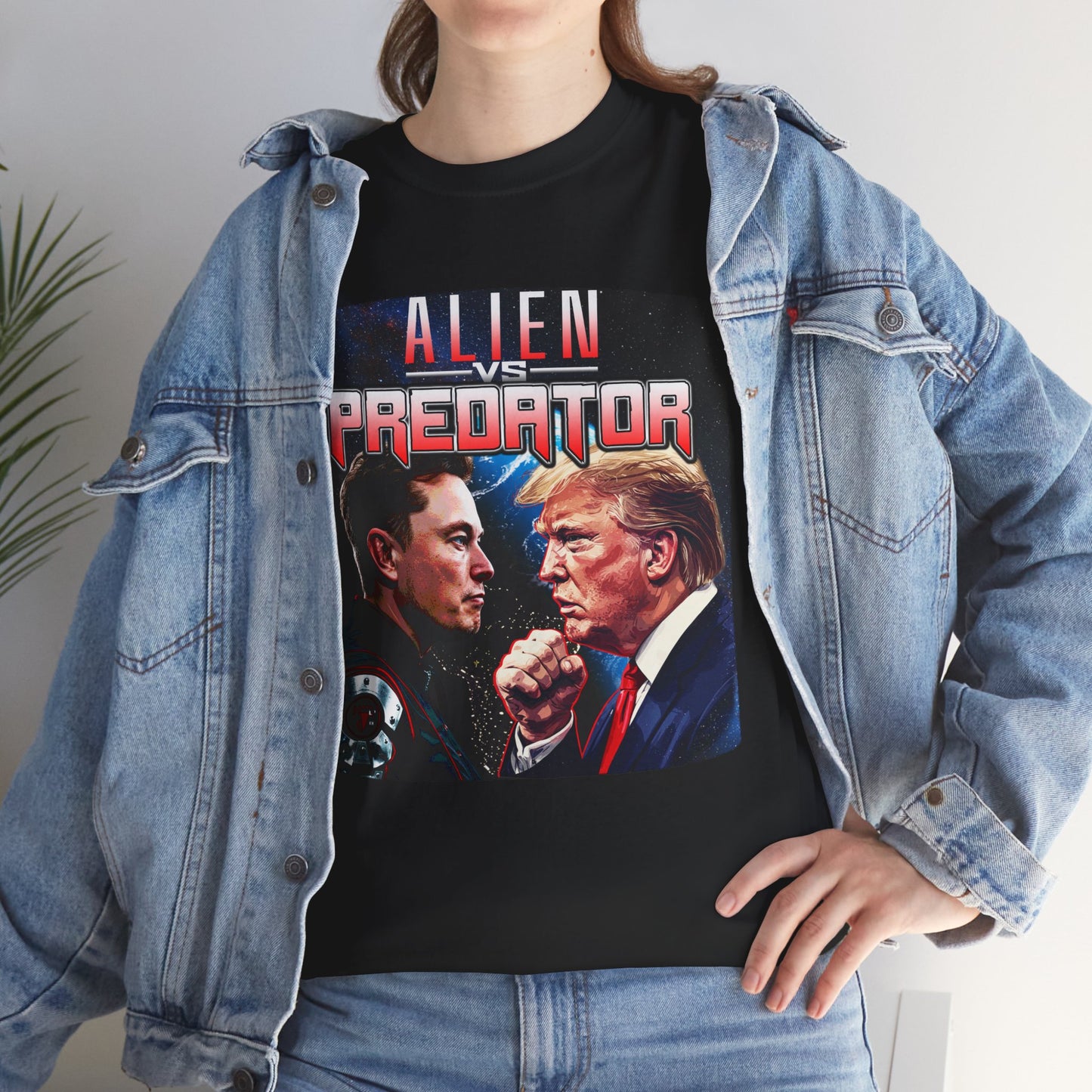 ALIEN VS PREDATOR ELON MUSK VS DONALD TRUMP SHIRT