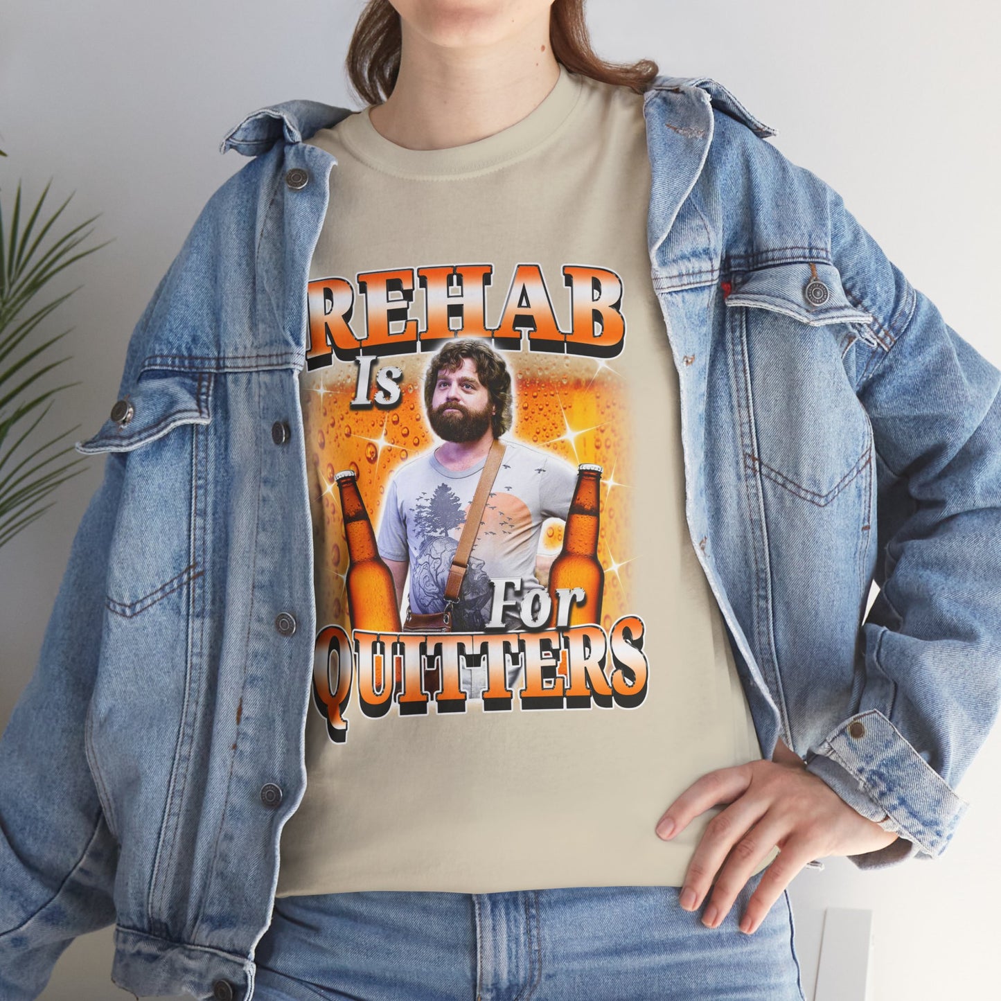 REHAB IS FOR QUITTERS ALAN HANGOVER SHIRT