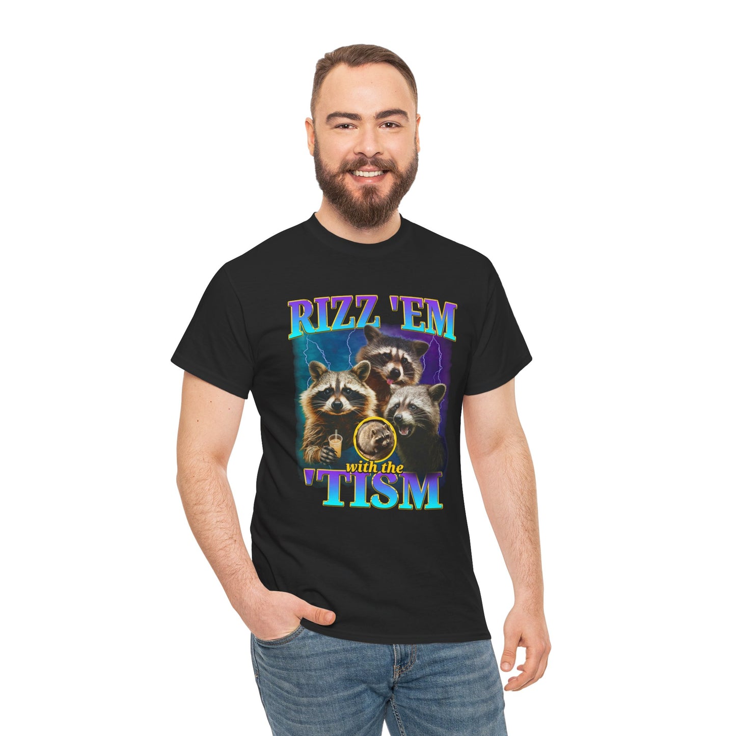 RIZZ EM WITH THE TISM RACCOON SHIRT