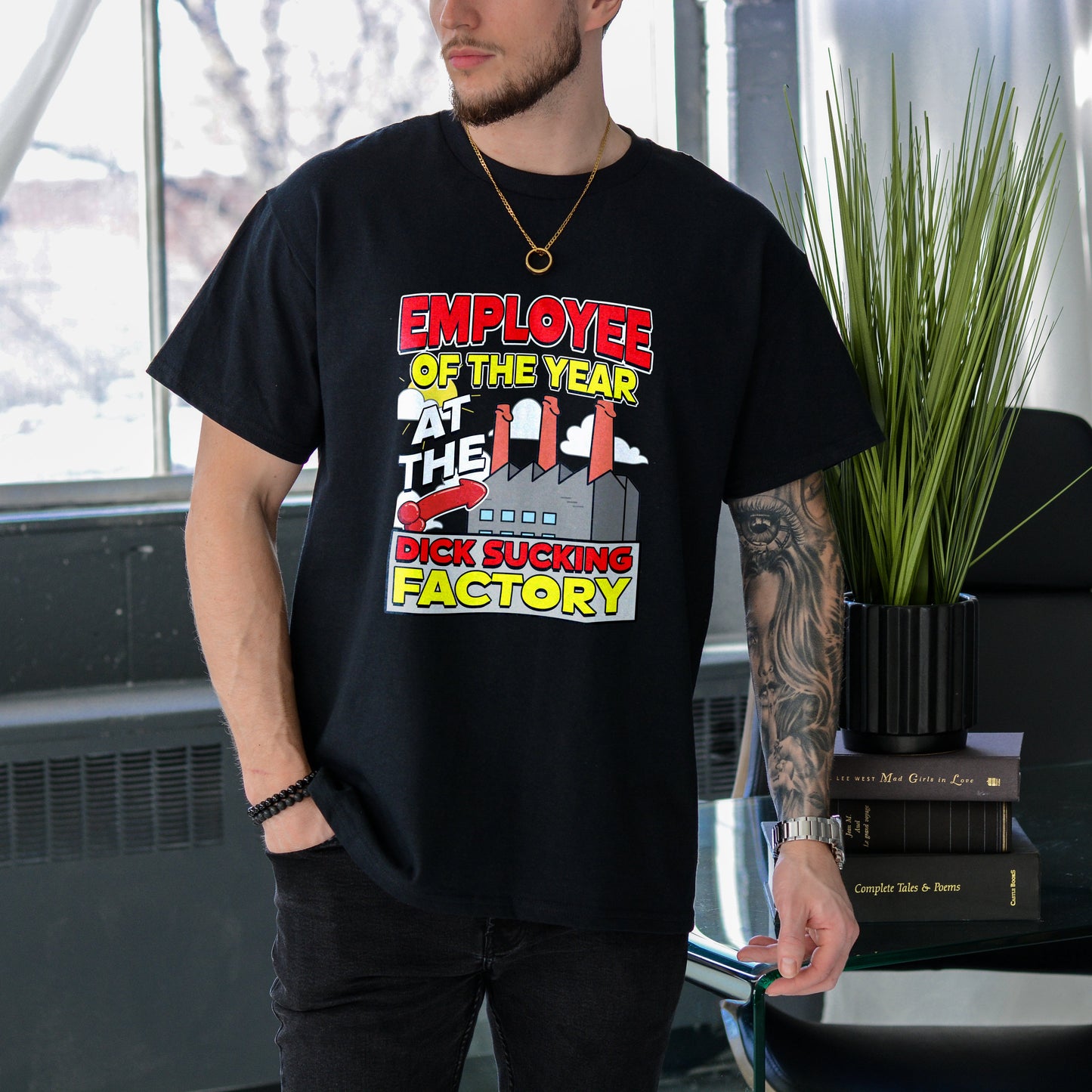 EMPLOYEE OF THE YEAR AT THE DICK SUCKING FACTORY SHIRT