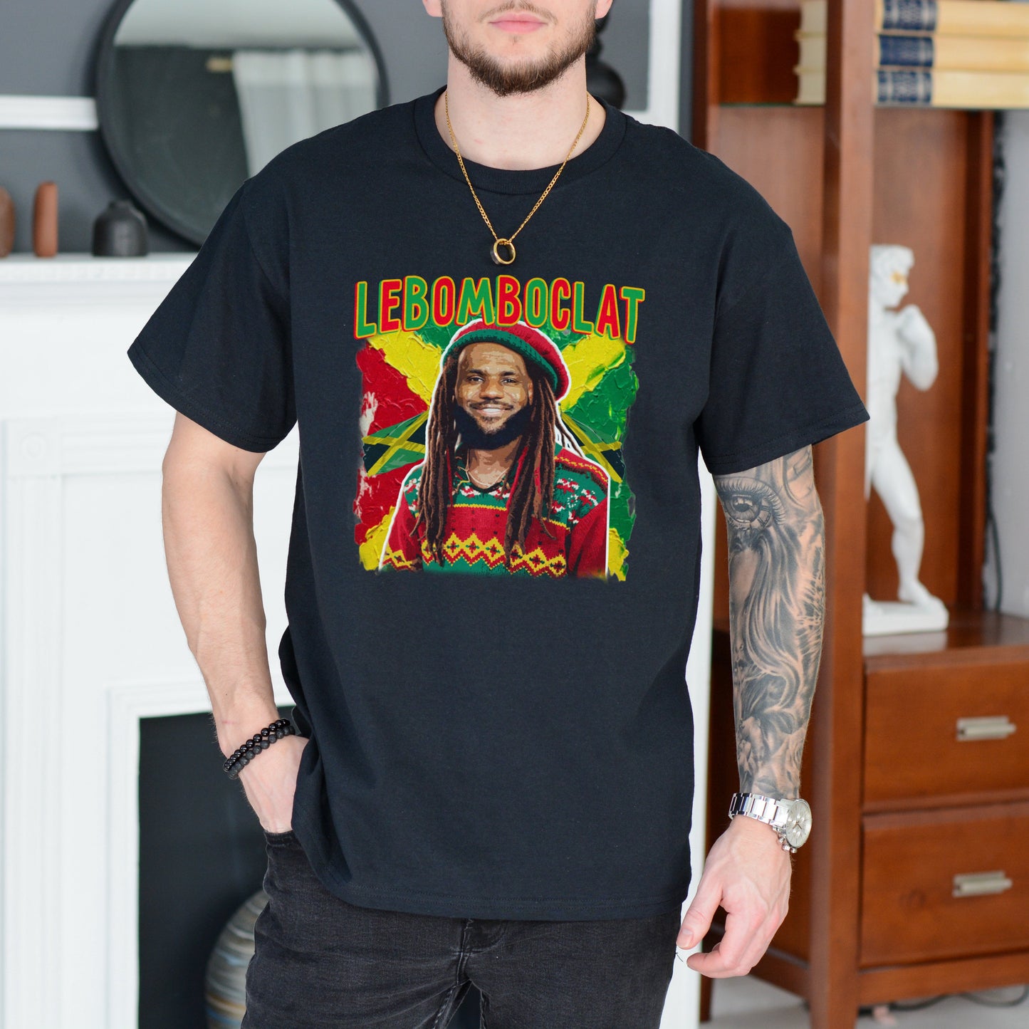 LEBOMBOCLAT JAMAICAN LEBRON JAMES SHIRT