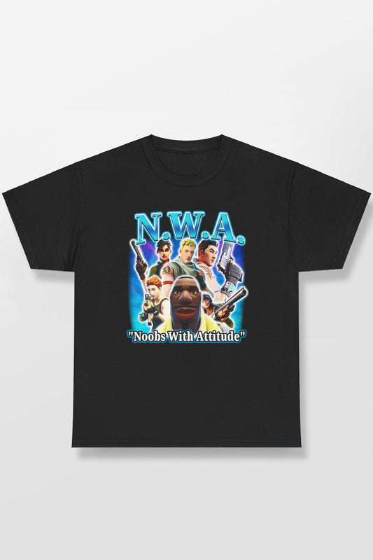 NOOBS WITH ATTITUDE FORTNITE SHIRT