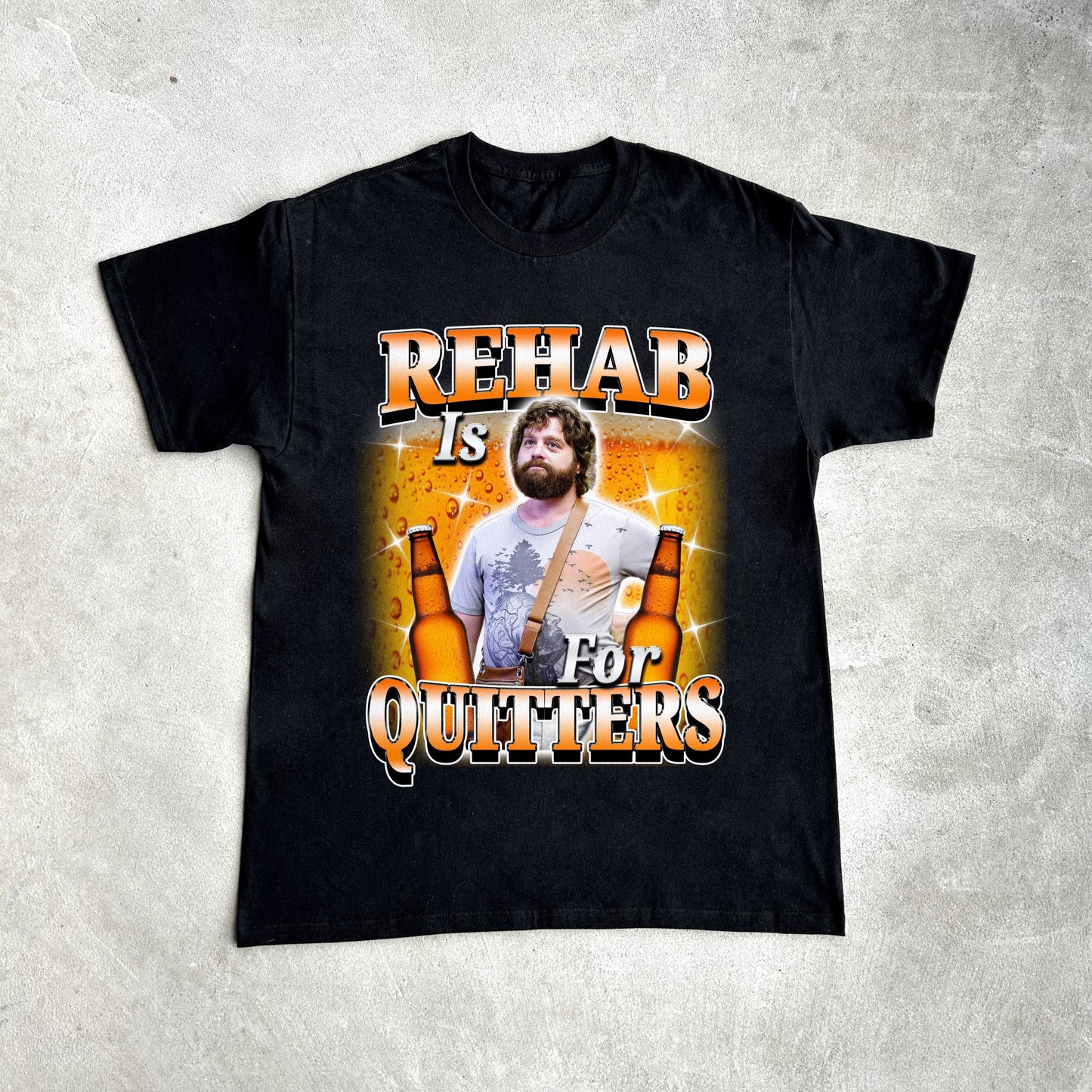 REHAB IS FOR QUITTERS ALAN HANGOVER SHIRT