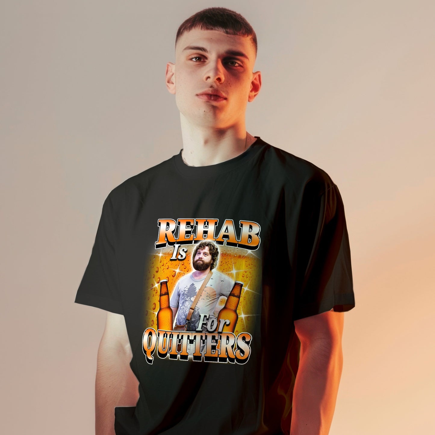 REHAB IS FOR QUITTERS ALAN HANGOVER SHIRT