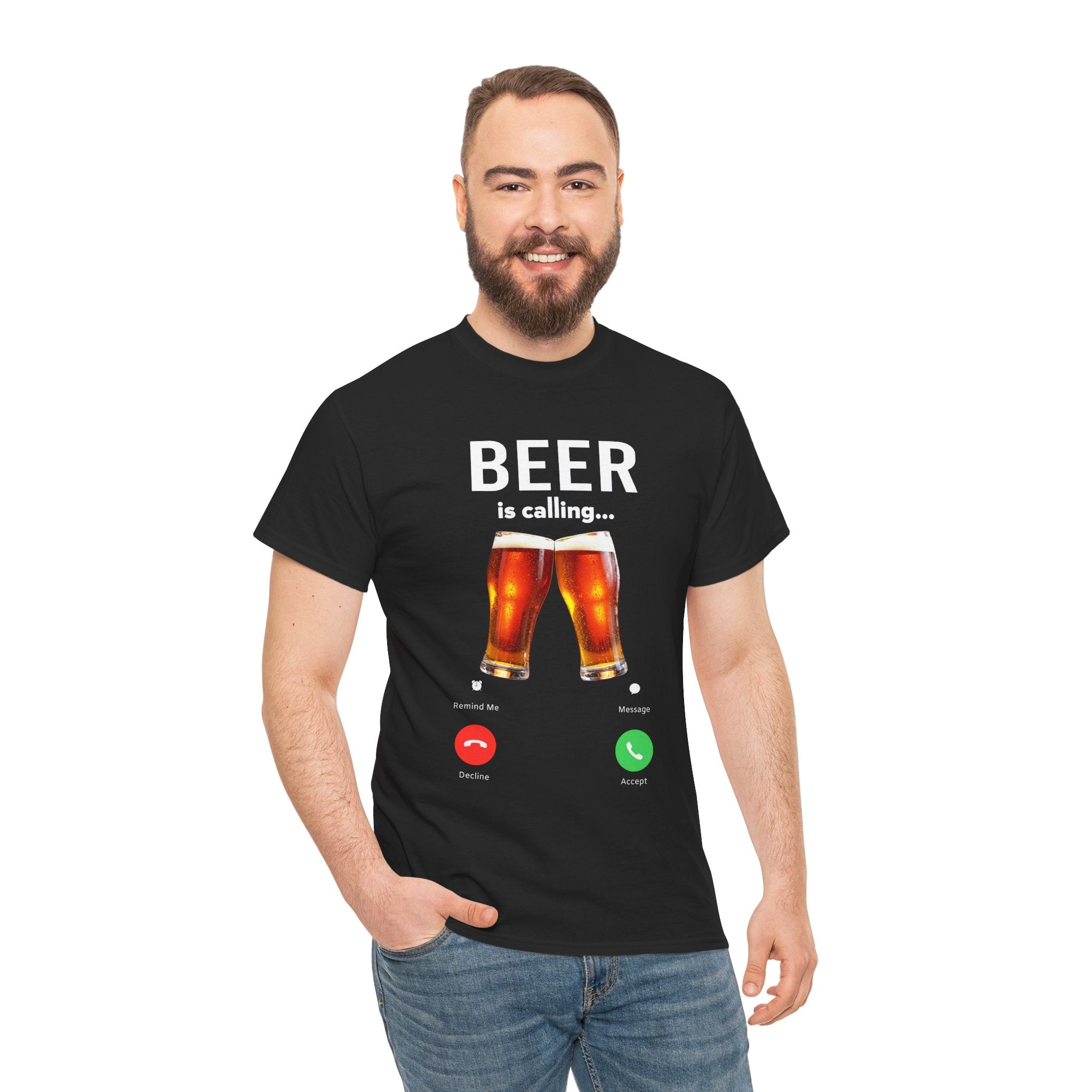 BEER IS CALLING PHONE SCREEN SHIRT