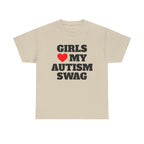 Girls Heart Love My Autism Swag Shirt