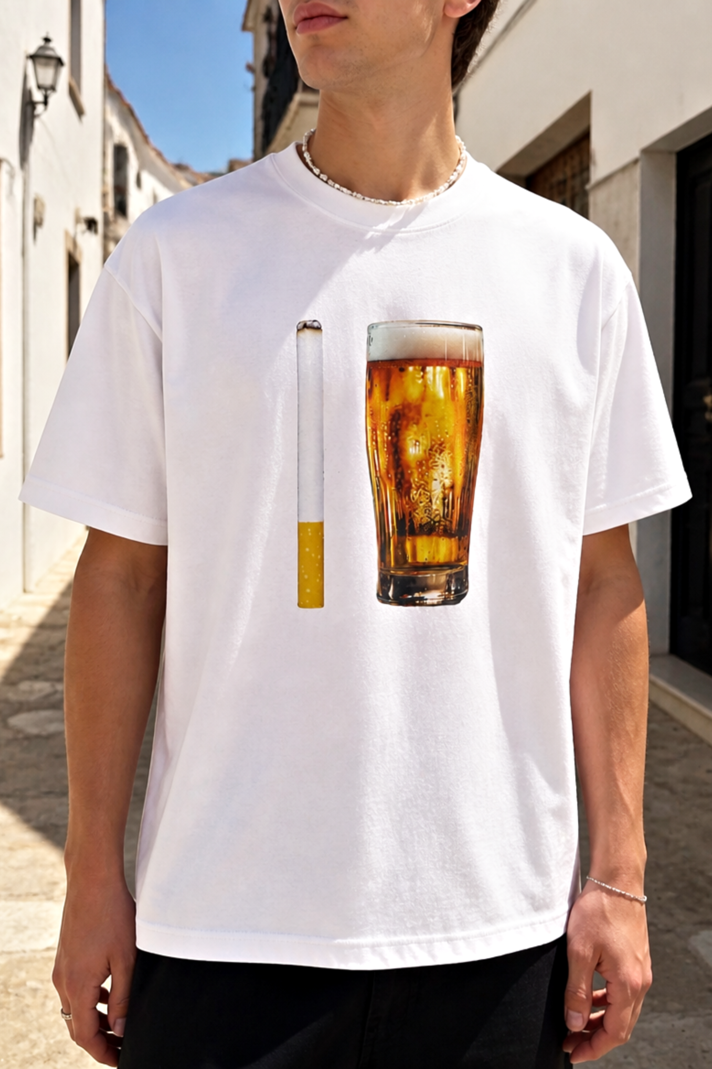 Cigarette Beer Graphic Shirt