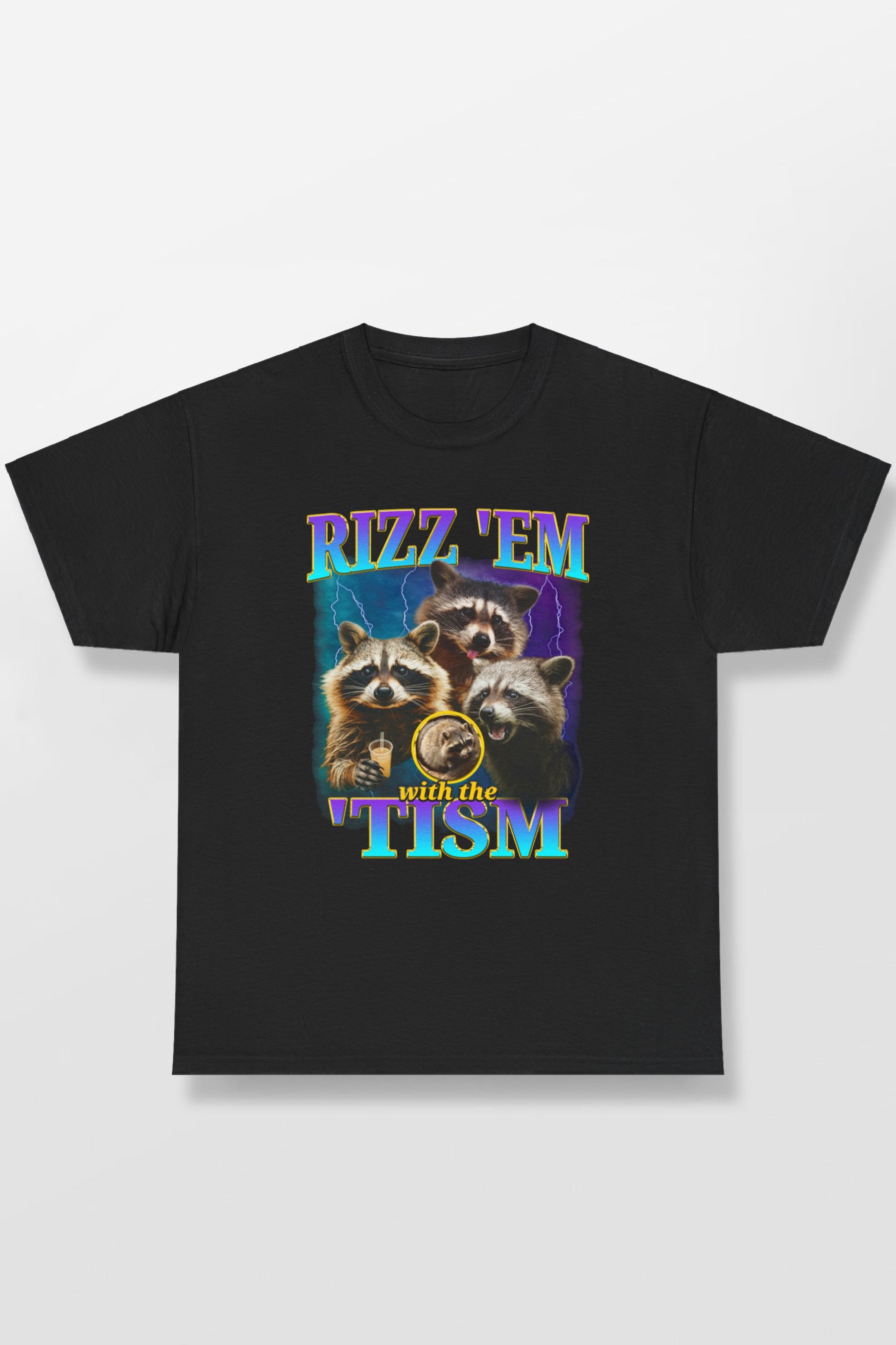 Temu Rizz Rizz Em With The Tism Raccoon Shirt – TrendFits