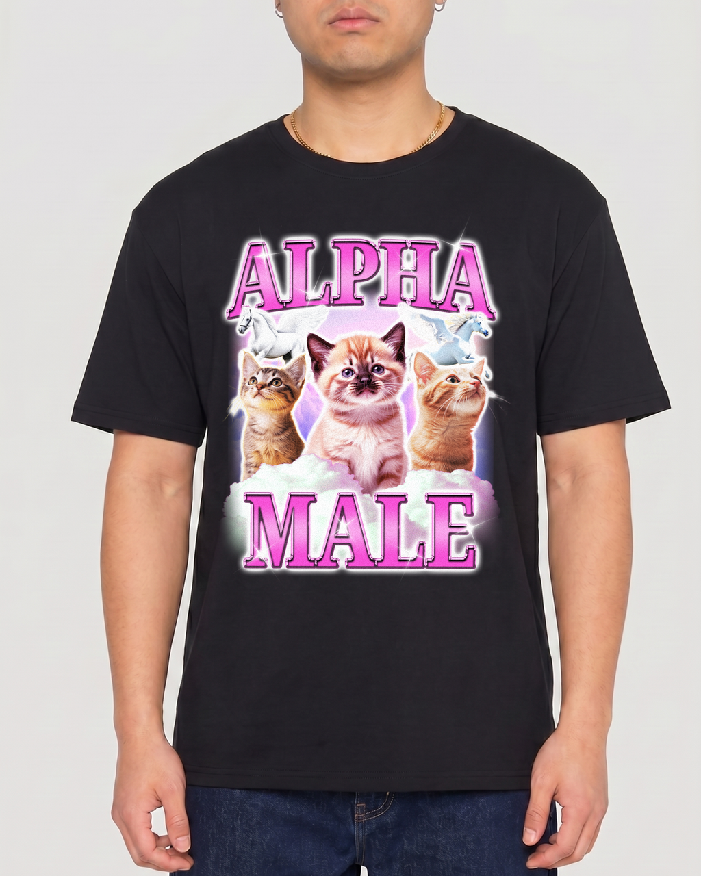 ALPHA MALE CAT RAINBOW UNICORN SHIRT