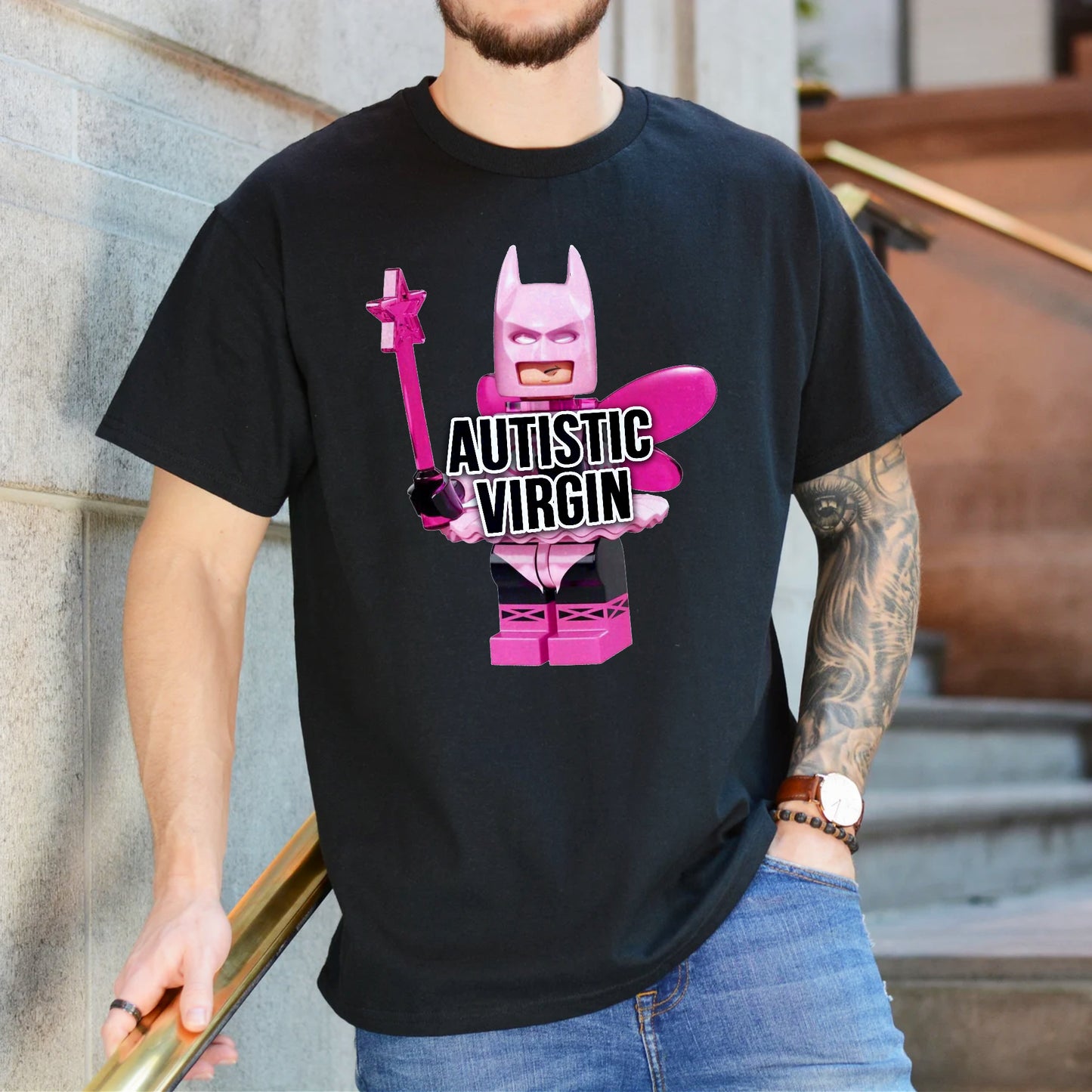 AUTISTIC VIRGIN BATMAN LEGO FAIRY SHIRT