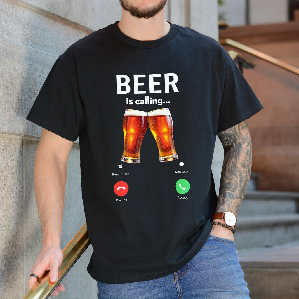 BEER IS CALLING PHONE SCREEN SHIRT