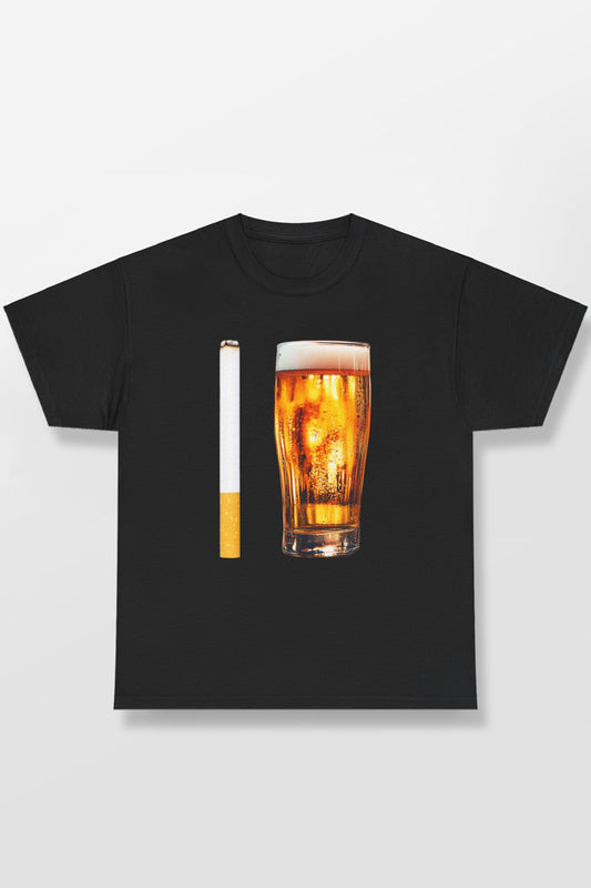 CIGARETTE BEER GRAPHIC SHIRT