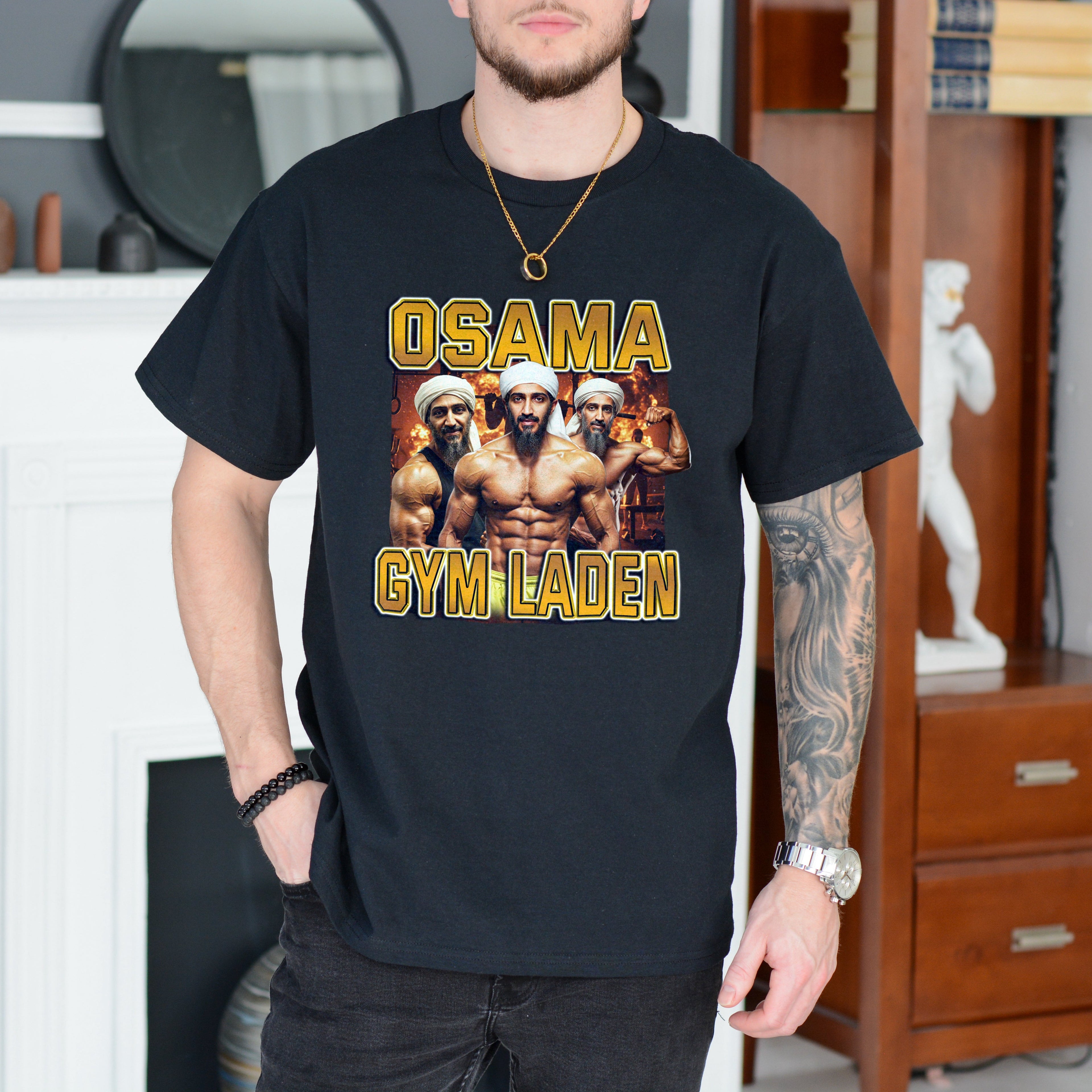OSAMA GYM LADEN LIFTING SHIRT