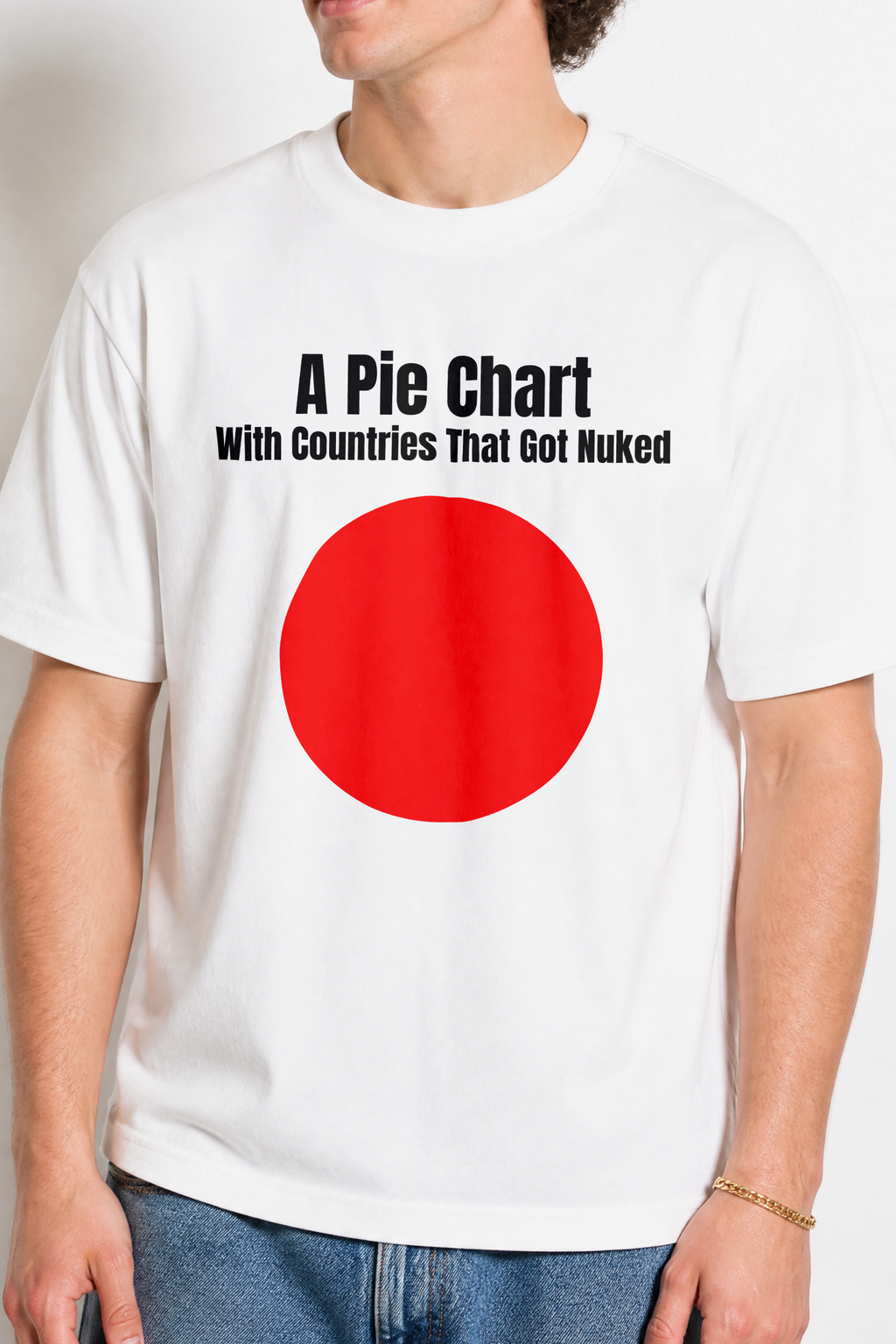 A PIE CHART WITH COUNTRIES THAT GOT NUKED SHIRT