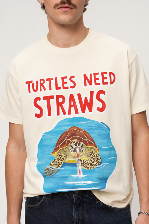 Turtles Need Straws Turtle Cocaine Shirt