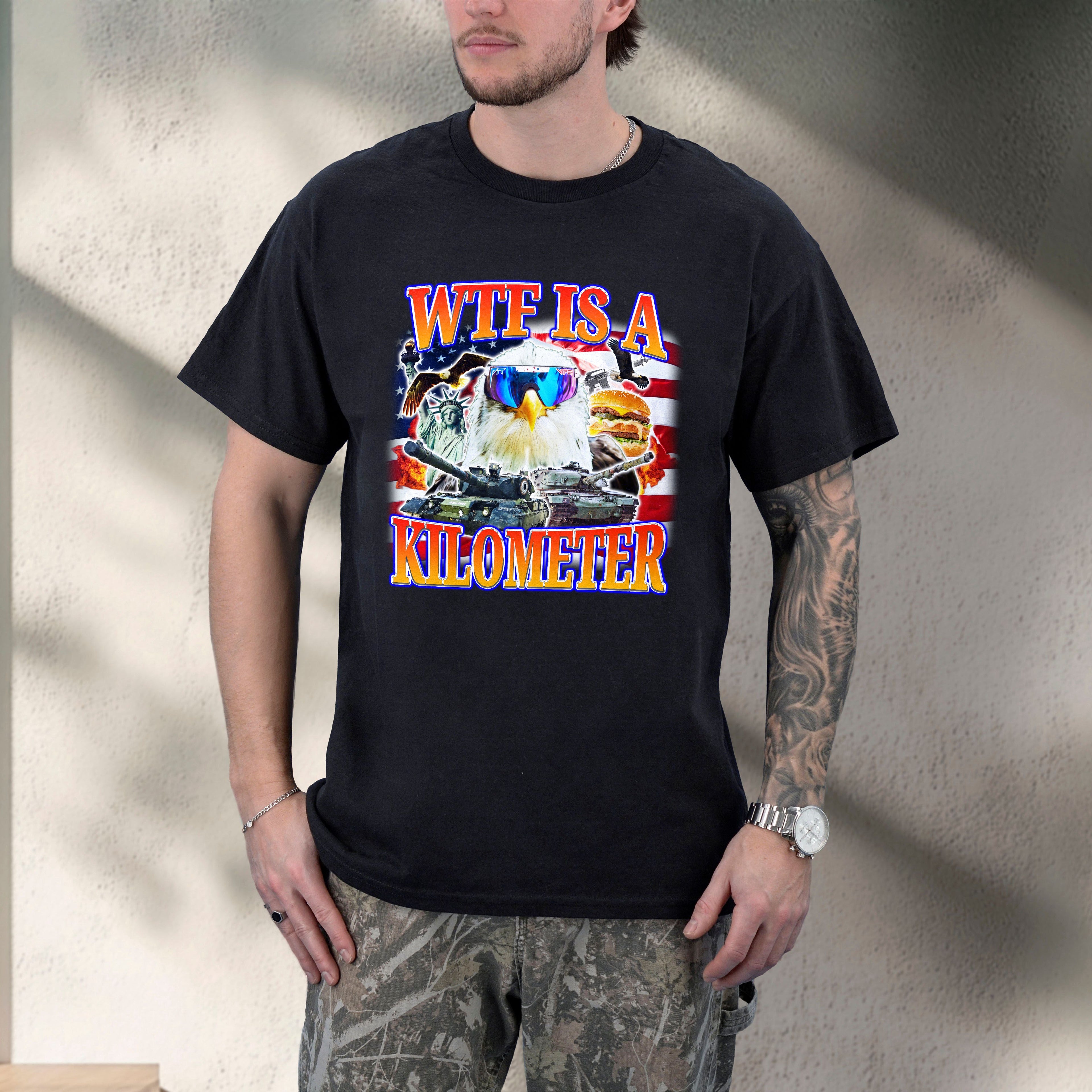 WTF IS A KILOMETER USA SHIRT